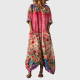 Robe Maxi Souple à Imprimé Coloré