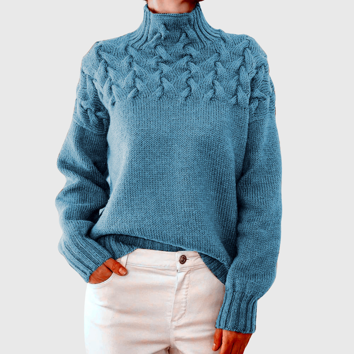 Inès – Pull chaud à col roulé