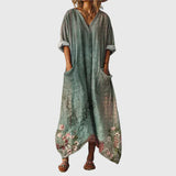 Robe Maxi Souple à Imprimé Coloré
