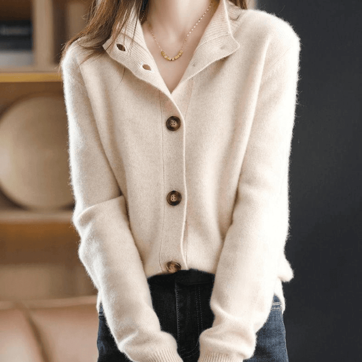 Madeleine | Cardigan en Maille Élégant à Col Ouvert pour Femme