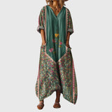 Robe Maxi Souple à Imprimé Coloré