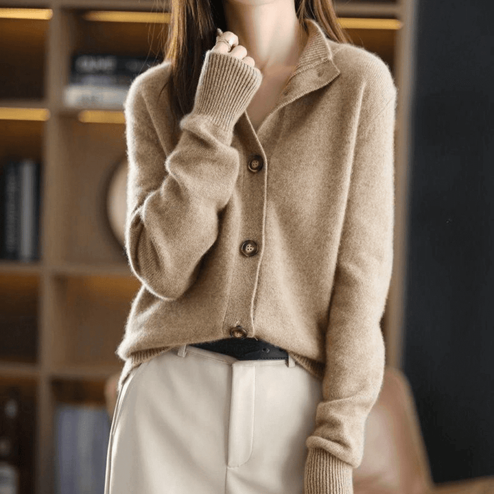 Madeleine | Cardigan en Maille Élégant à Col Ouvert pour Femme