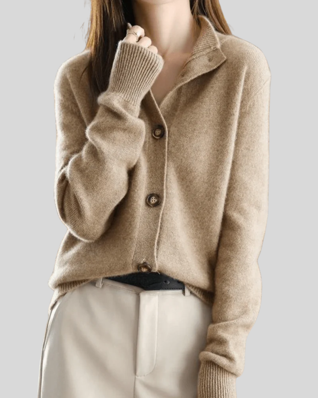 Luna – Gilet cachemire style rétro