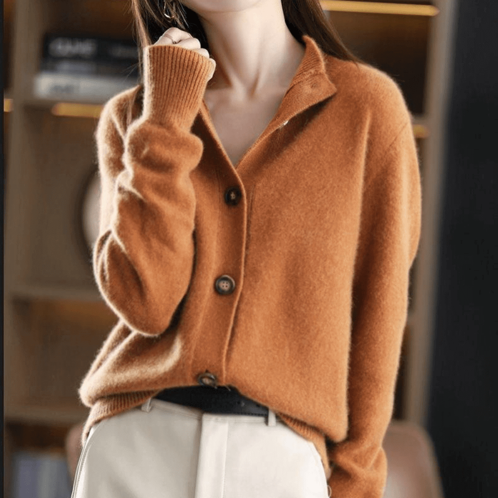 Madeleine | Cardigan en Maille Élégant à Col Ouvert pour Femme