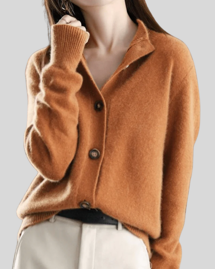 Luna – Gilet cachemire style rétro