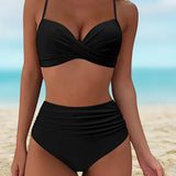 Monique - Élégant bikini taille haute