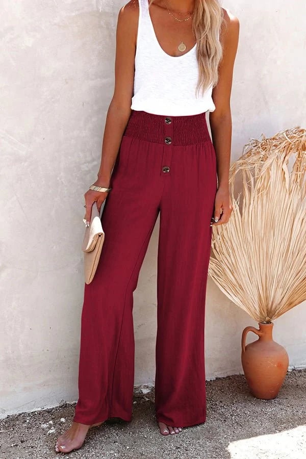 Riana - Pantalon Relax Taille Haute