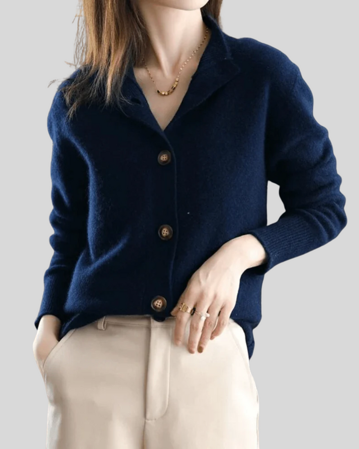 Luna – Gilet cachemire style rétro