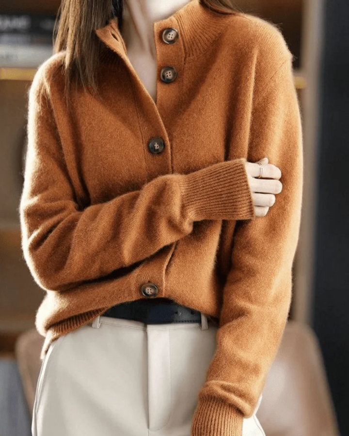 Luna – Gilet cachemire style rétro