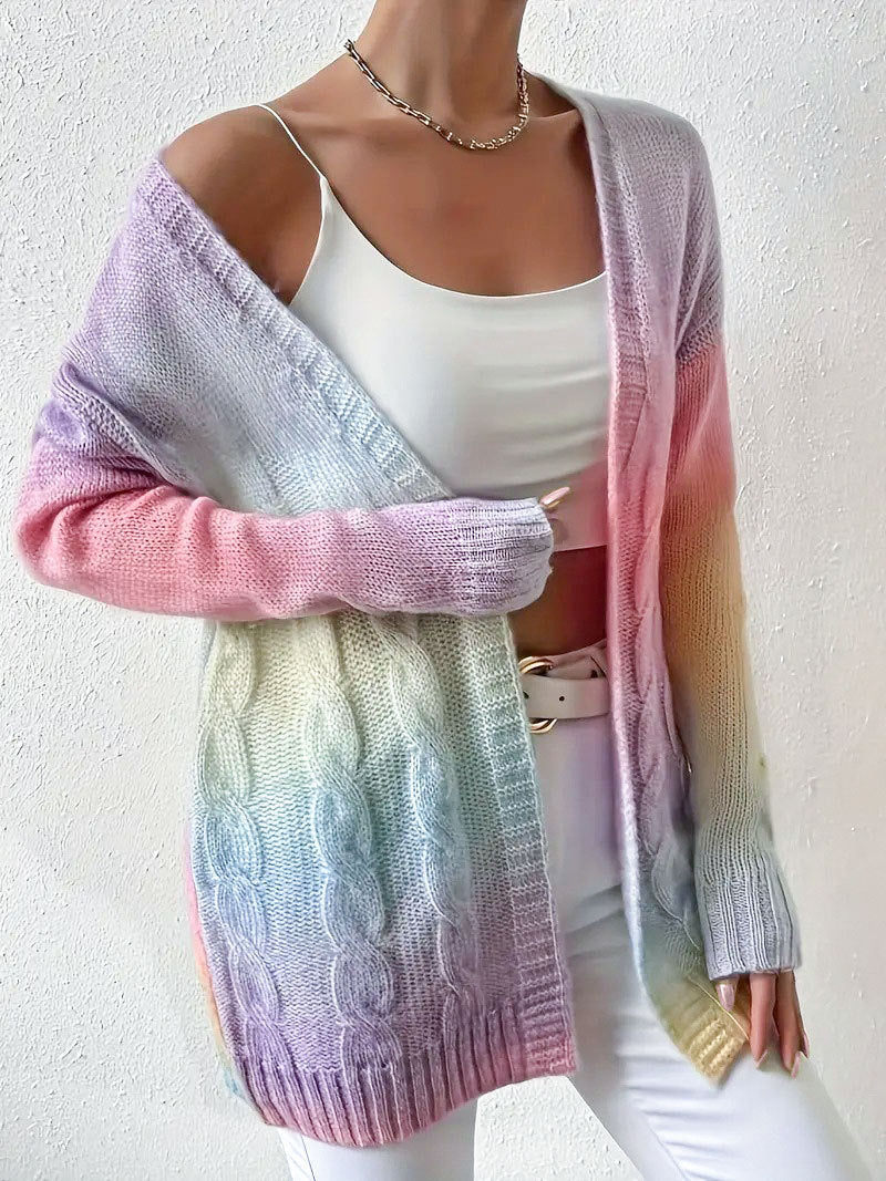 Emma | Long Cardigan Ouvert en Maille Douce Style Duster
