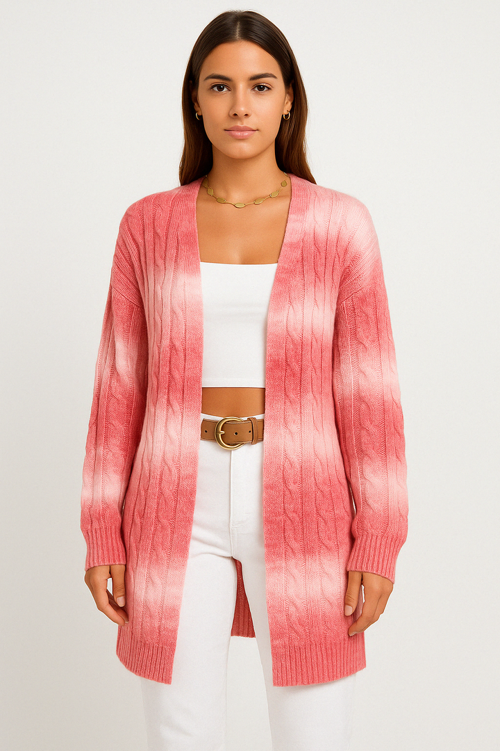 Emma | Long Cardigan Ouvert en Maille Douce Style Duster