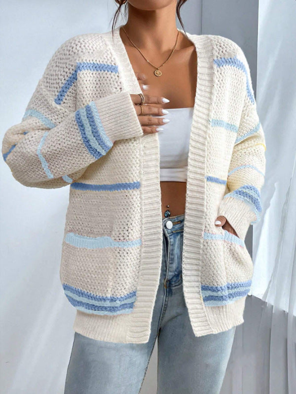 Gaïa | Cardigan Oversize en Maille, Pull Douillet à Manches Longues et Col Ouvert