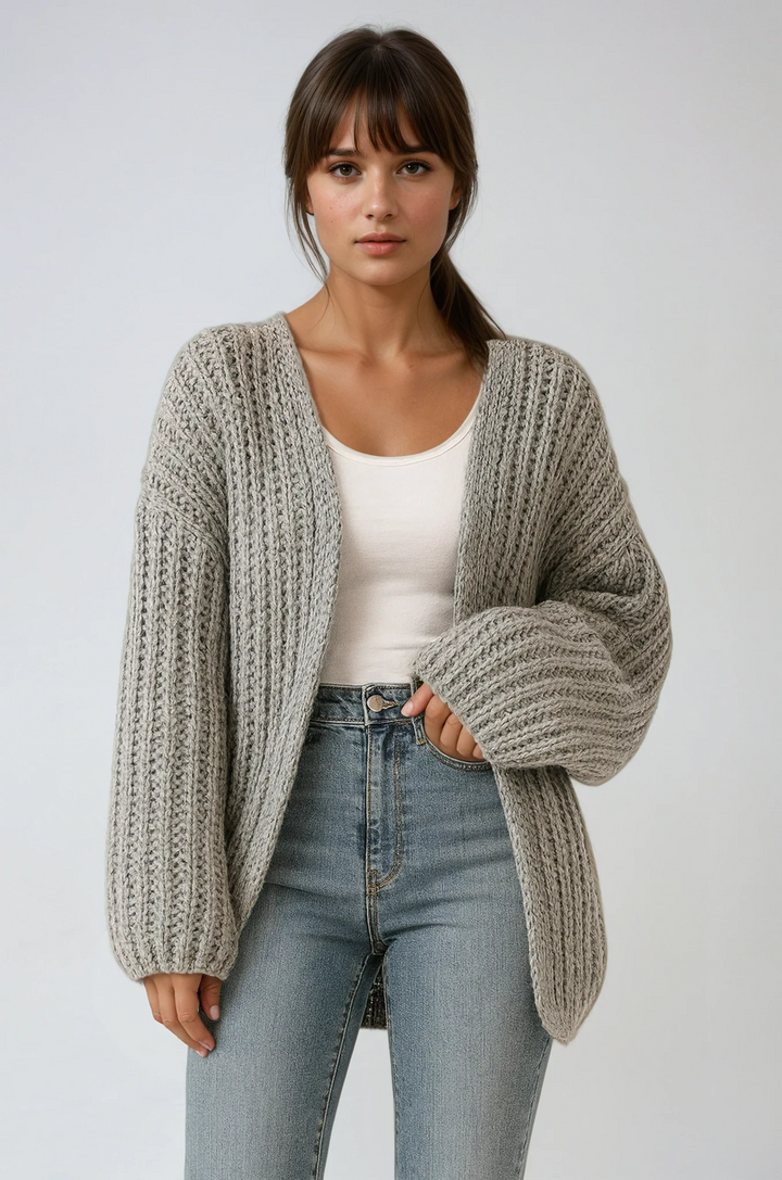 Hedwige | Cardigan en Maille à Manches Larges