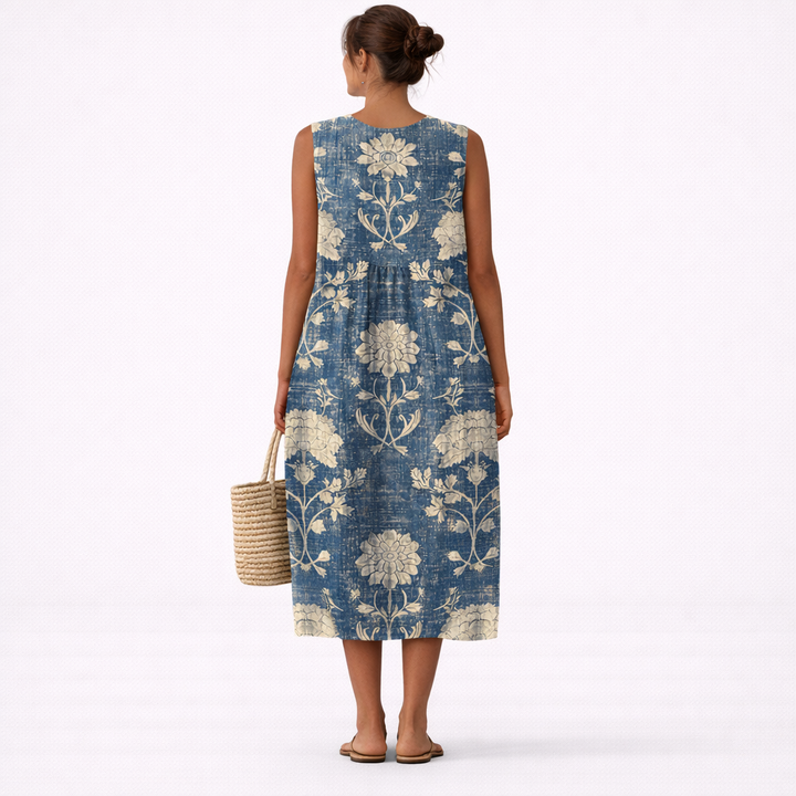 Aurora - Robe Midi Fleurie Classique
