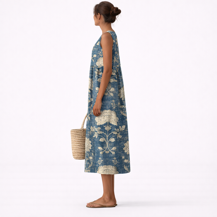 Aurora - Robe Midi Fleurie Classique