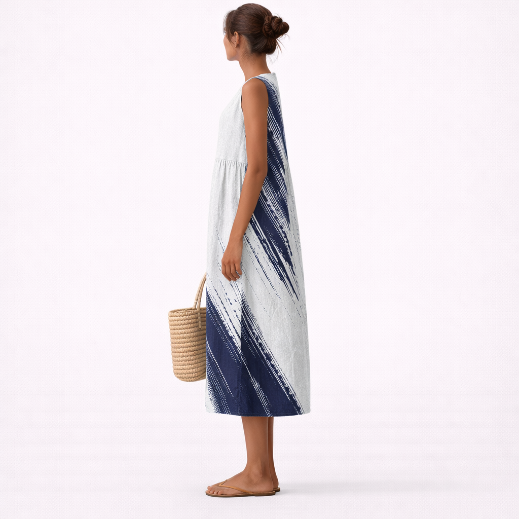 Elena - Robe Midi Élégante du Quotidien