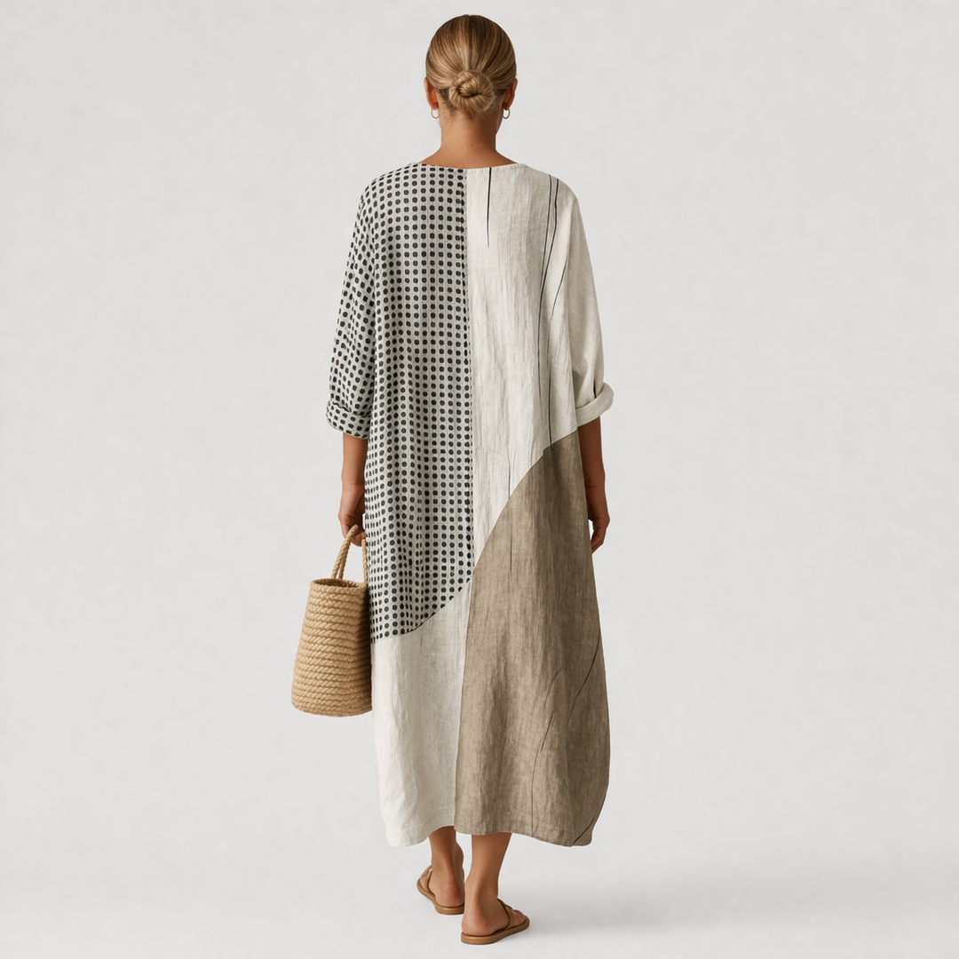 Emma - Robe à Rayures Élégante