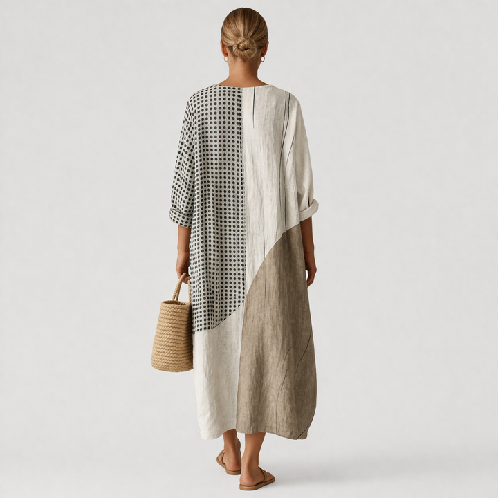 Emma - Robe à Rayures Élégante