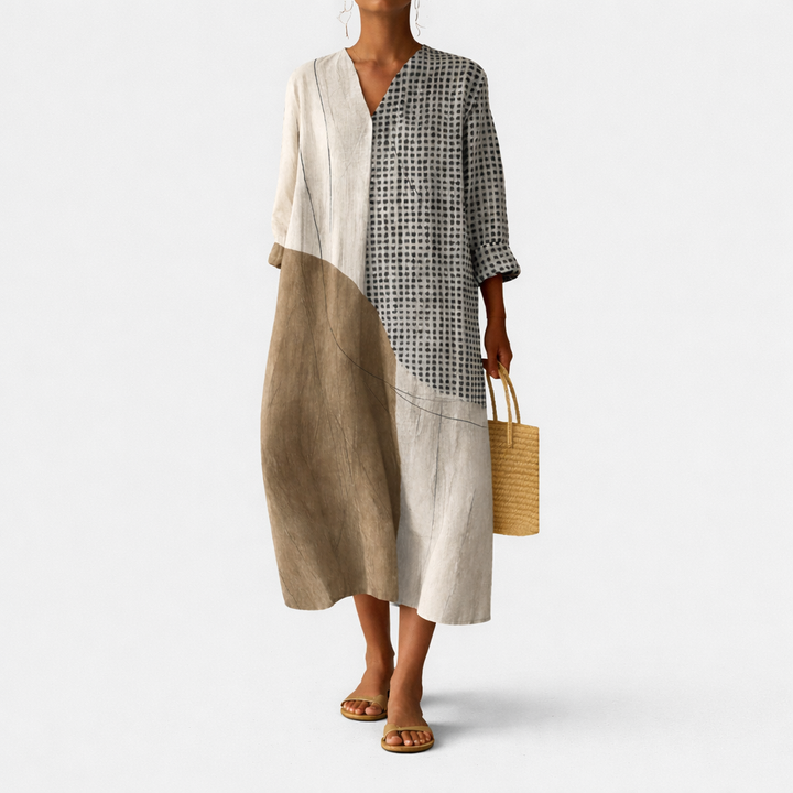 Emma - Robe à Rayures Élégante