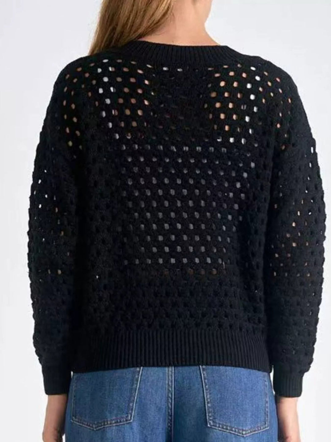 Sylvie | Cardigan en Maille Ajourée, Élégant et Respirant