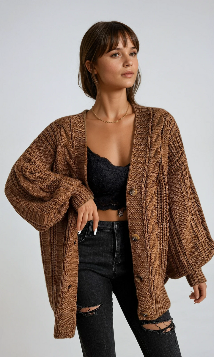 Bernadette | Cardigan Oversize à Torsades