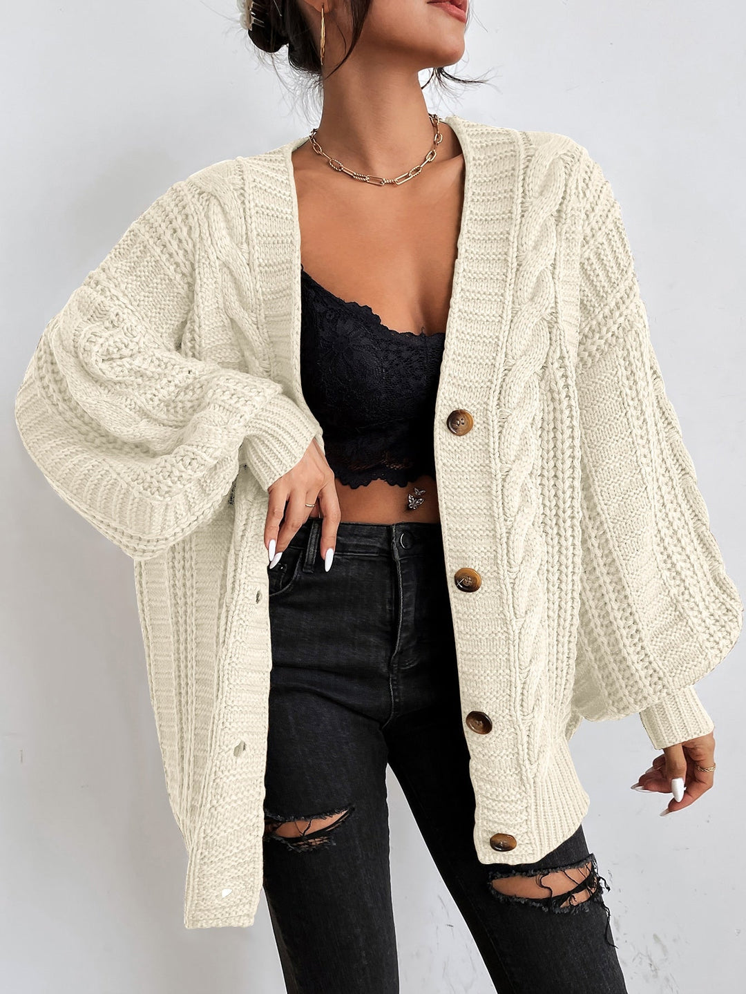 Bernadette | Cardigan Oversize à Torsades