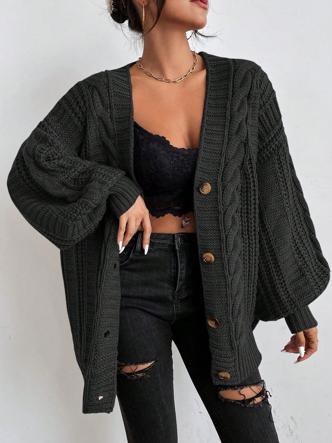 Bernadette | Cardigan Oversize à Torsades