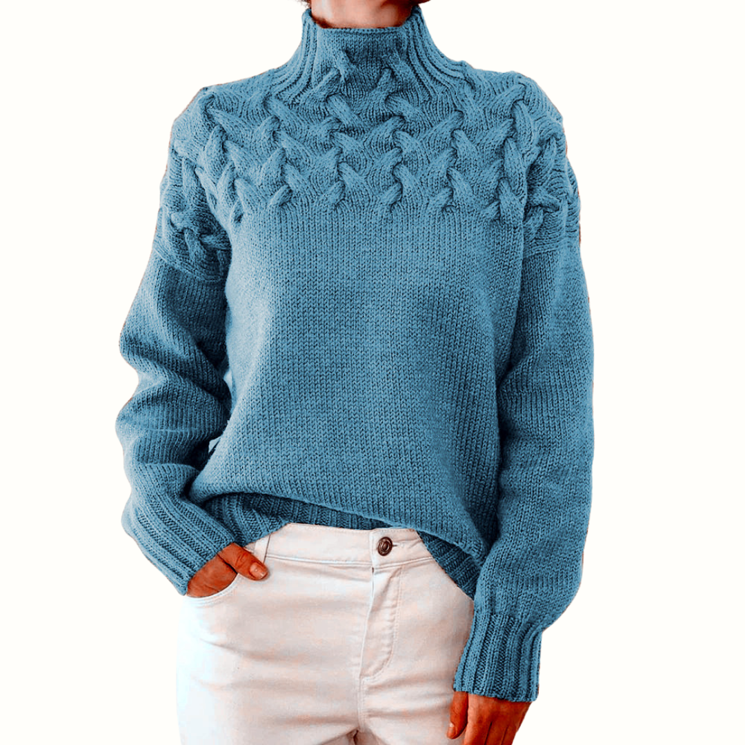 Inès – Pull chaud à col roulé
