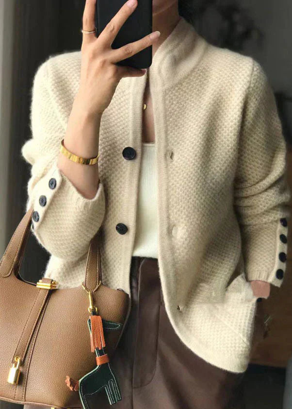 Julie | Cardigan Douillet et Luxueux, Pull en Maille Douce à Col Ouvert