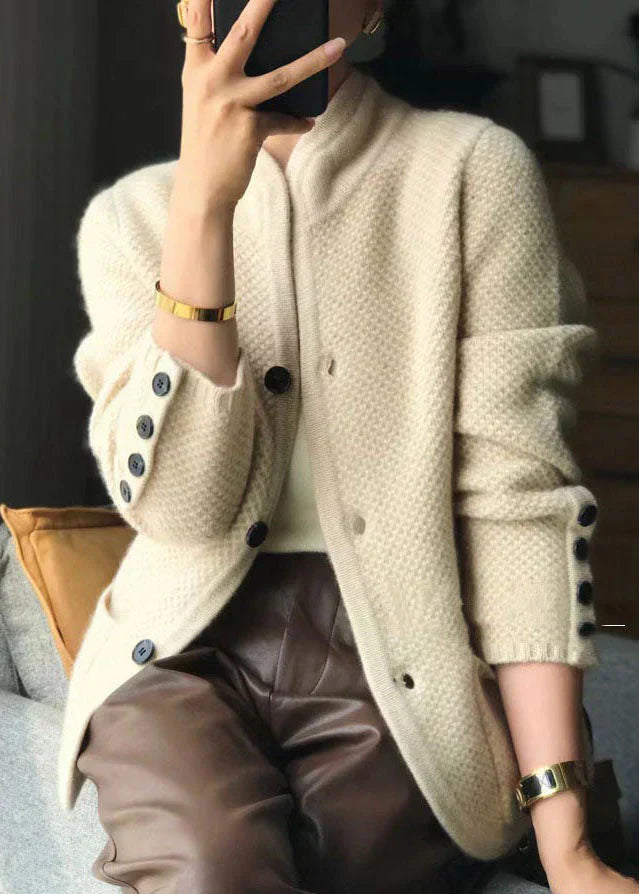 Julie | Cardigan Douillet et Luxueux, Pull en Maille Douce à Col Ouvert