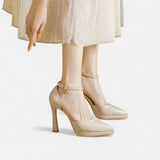 Evette - Talons en Cuir
