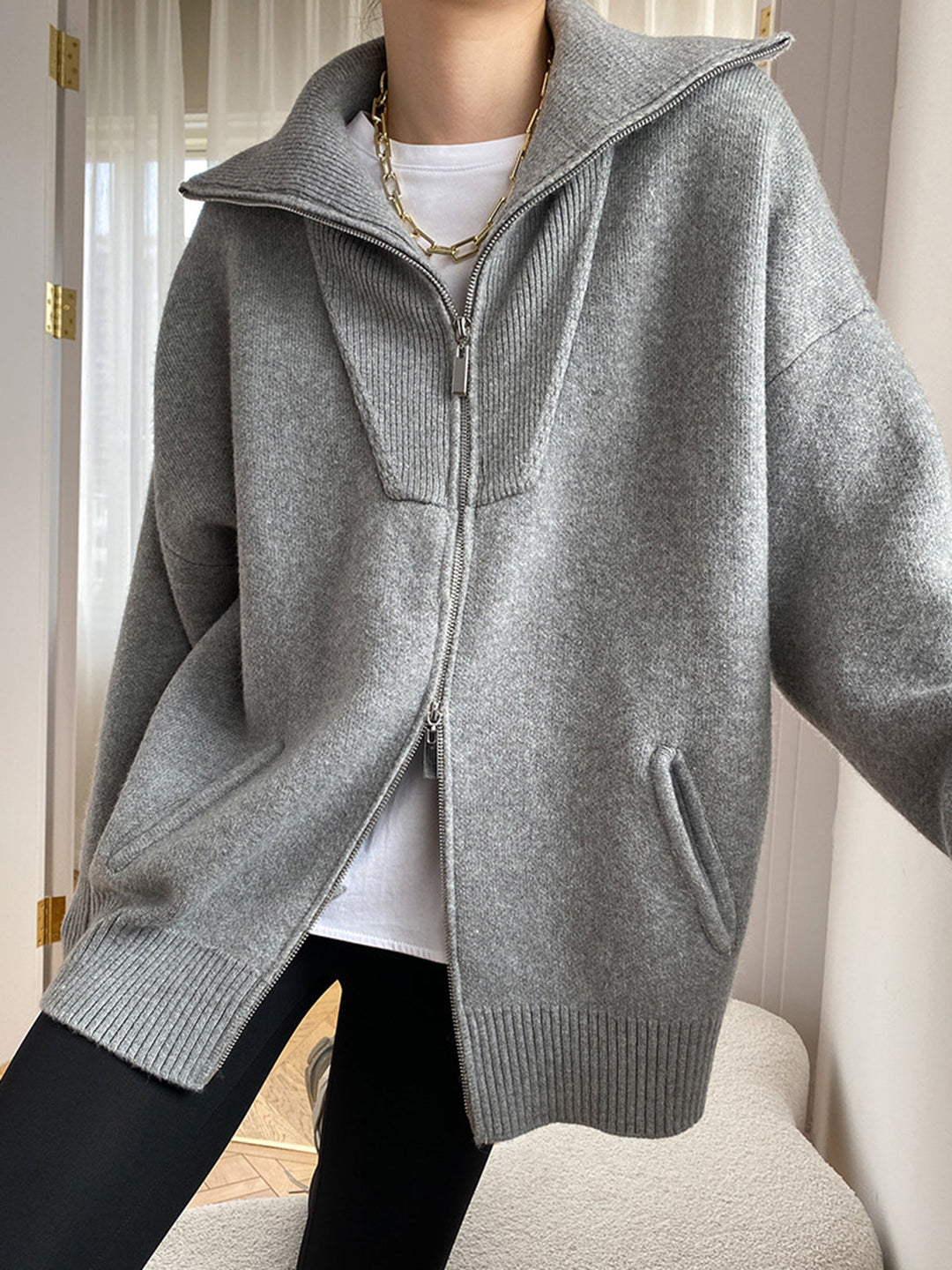 Sabine | Cardigan Oversize du Quotidien à Col Ouvert