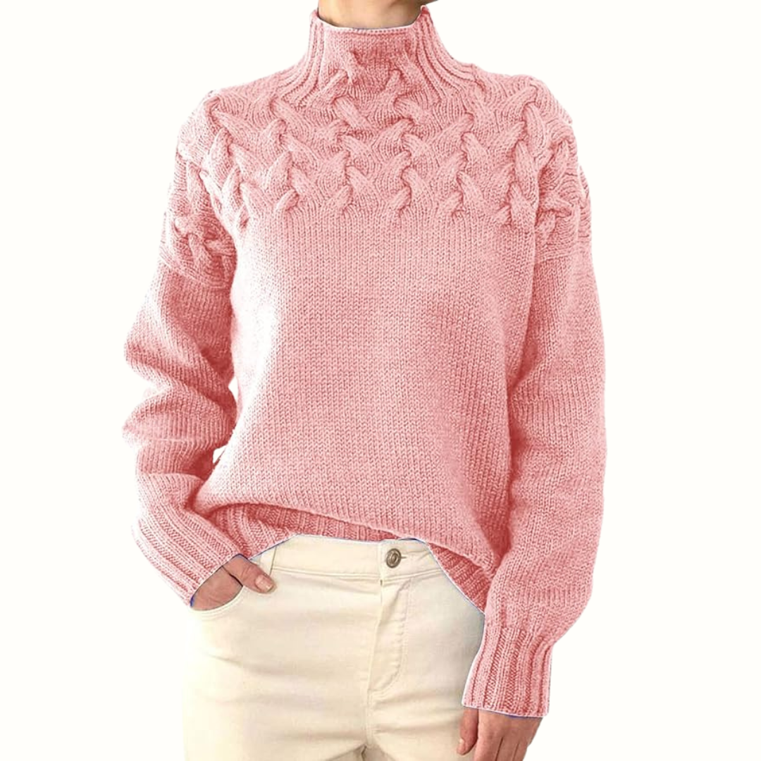 Inès – Pull chaud à col roulé