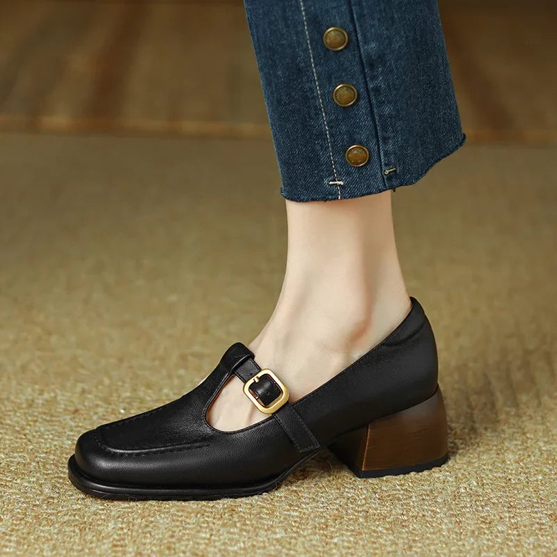 Émilie – Chaussures à bride en T de style vintage