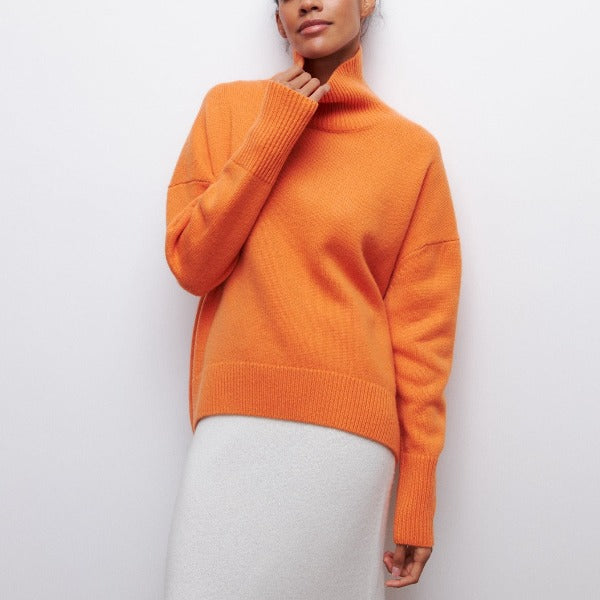 Inès – Pull à col roulé de luxe