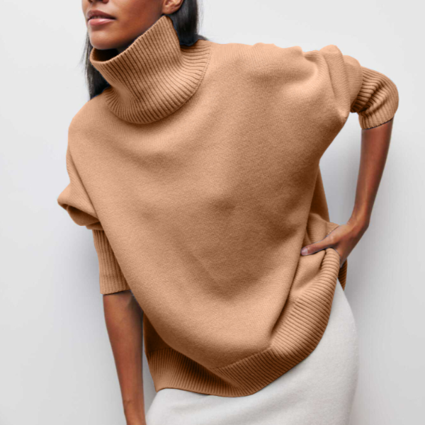Inès – Pull à col roulé de luxe