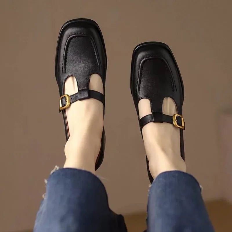 Émilie – Chaussures à bride en T de style vintage