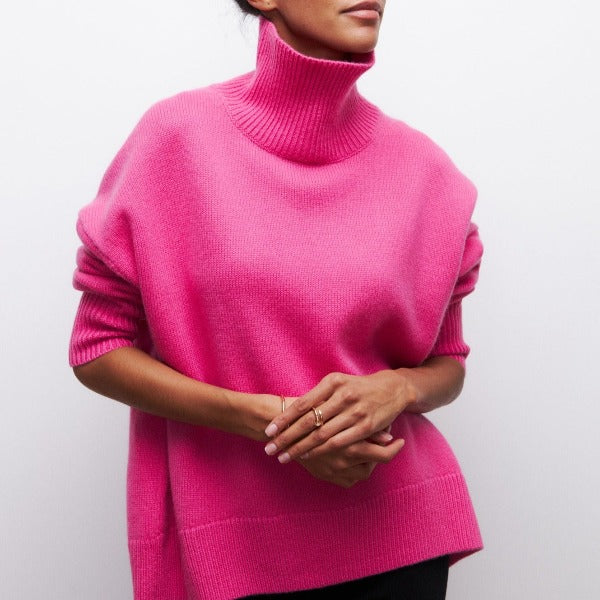 Inès – Pull à col roulé de luxe