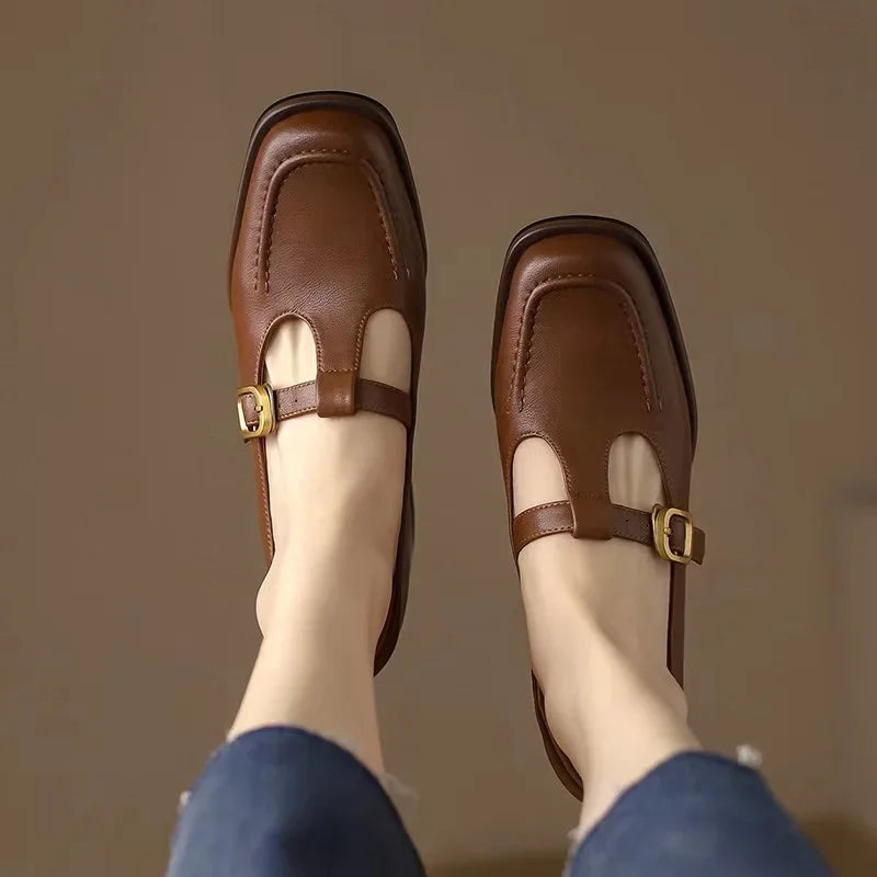 Émilie – Chaussures à bride en T de style vintage