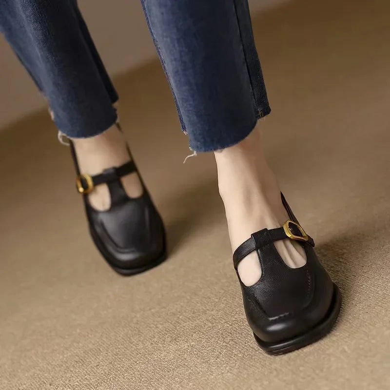 Émilie – Chaussures à bride en T de style vintage