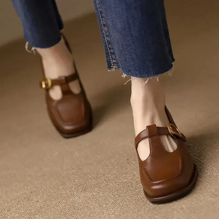 Émilie – Chaussures à bride en T de style vintage