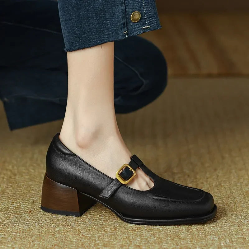 Émilie – Chaussures à bride en T de style vintage