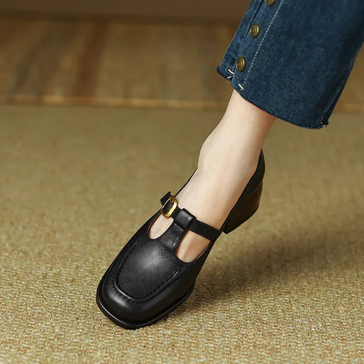 Émilie – Chaussures à bride en T de style vintage