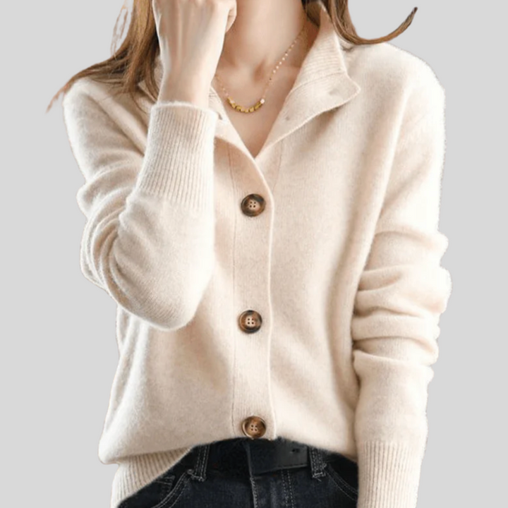 Luna – Gilet cachemire style rétro