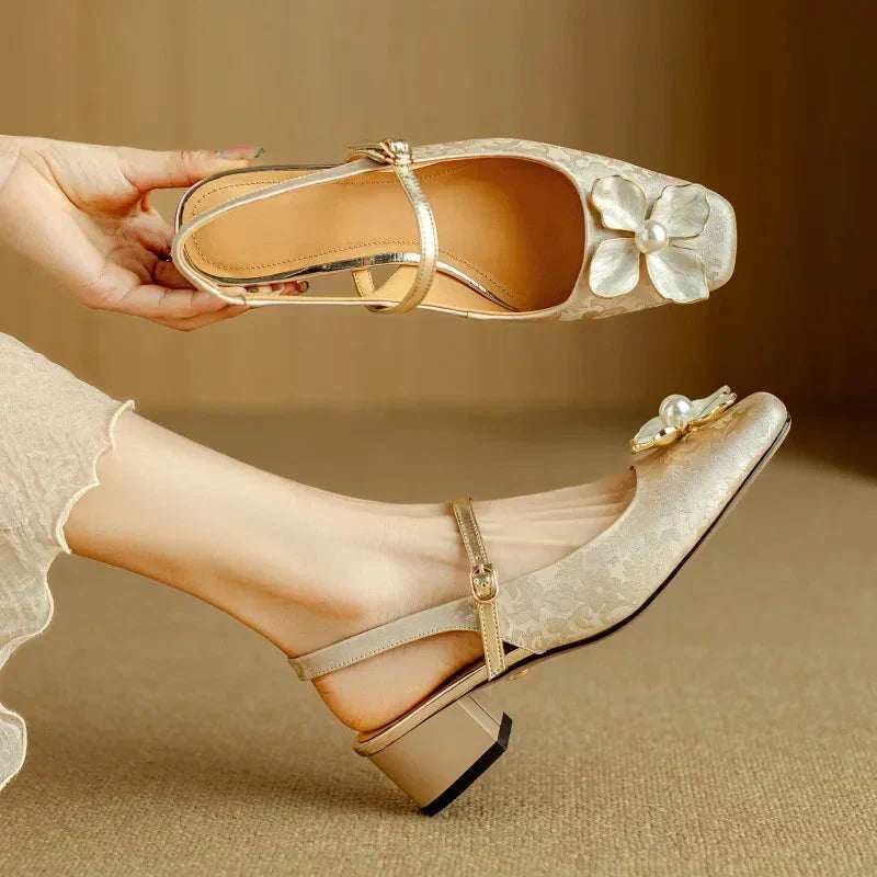 Mathilde – Chaussures élégantes pour femme à détail floral