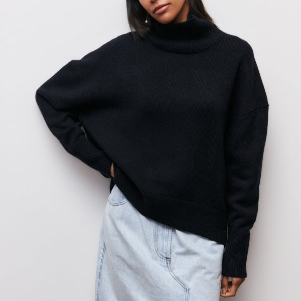 Inès – Pull à col roulé de luxe