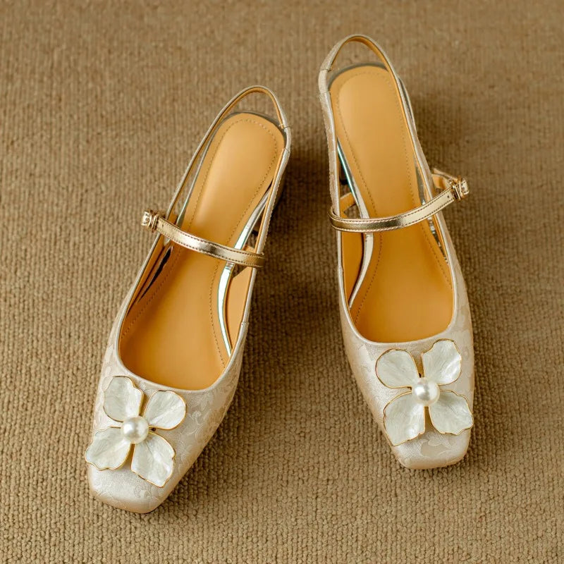Mathilde – Chaussures élégantes pour femme à détail floral