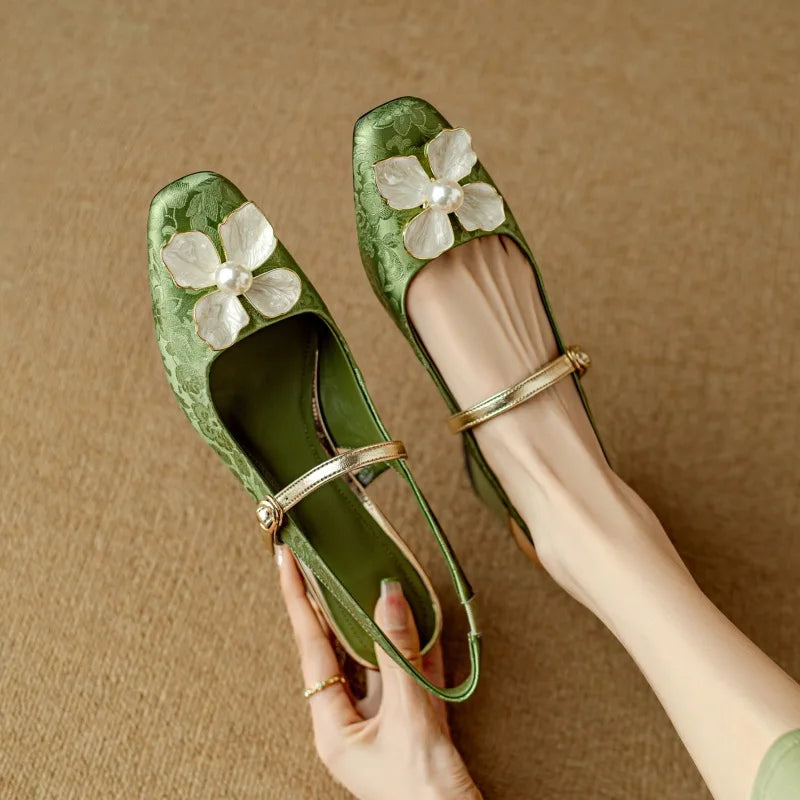 Mathilde – Chaussures élégantes pour femme à détail floral