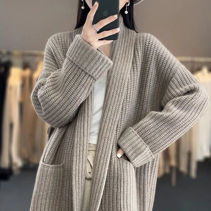 Dominique | Cardigan Léger en Maille à Coupe Décontractée