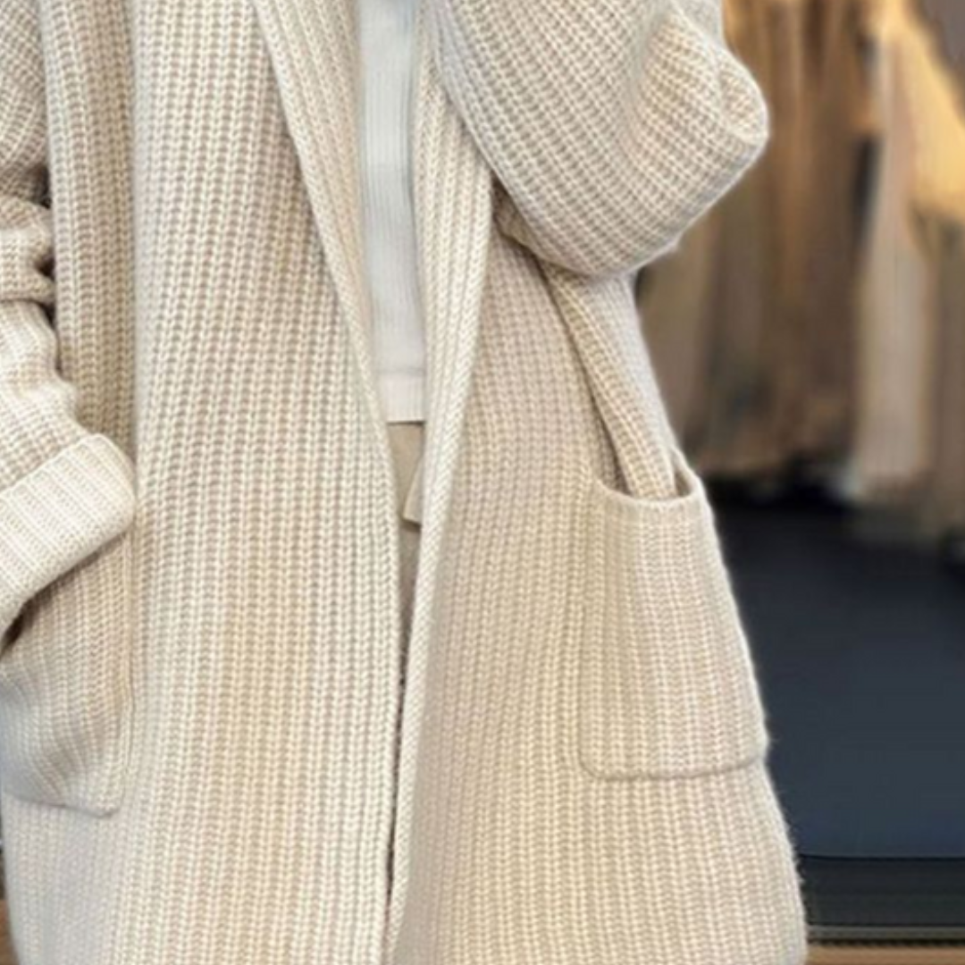 Dominique | Cardigan Léger en Maille à Coupe Décontractée